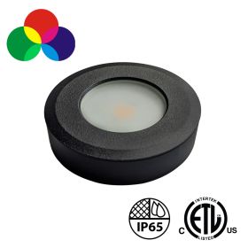 4W RGBW LED puck light for cabinet, display, step or deck lighting