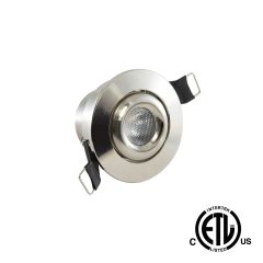 Mini Swivel LED Gimbal Light Brushed Nickel Trim